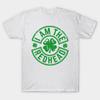 Men Black Print T-shirt I Am The Redhead Dibs On The Redhead St. Patrick'S Day No-Cut Transfer Paper Print Cotton Tshirt