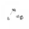 Pandora 292335c01 Moment April Birthstone Clear Eternity Circle Stud Silver Earrings