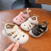 Sandalias de verano para bebés y niños, zapatos para bebés y niños pequeños, de cuero genuino, con suela blanda, para la escuela y la playa.