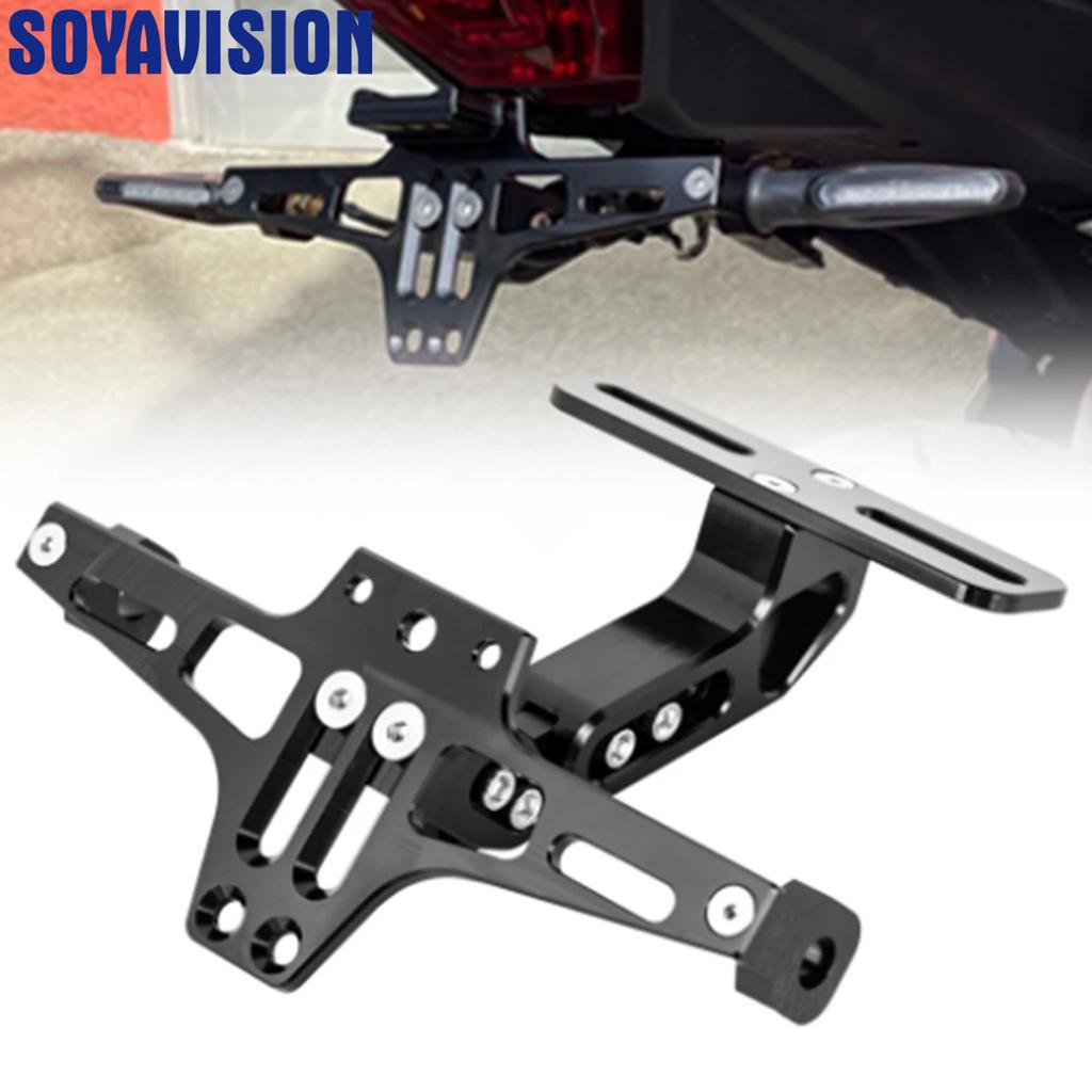 Universal Motorcycle License Plate Holder Number Plate Holder With Turn Signal Lights For Yamaha MT07 Kawasaki Z800 Honda BMW