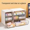 Transparent Multi-Functional Desk Storage Drawer with Large-Capacity Compartments