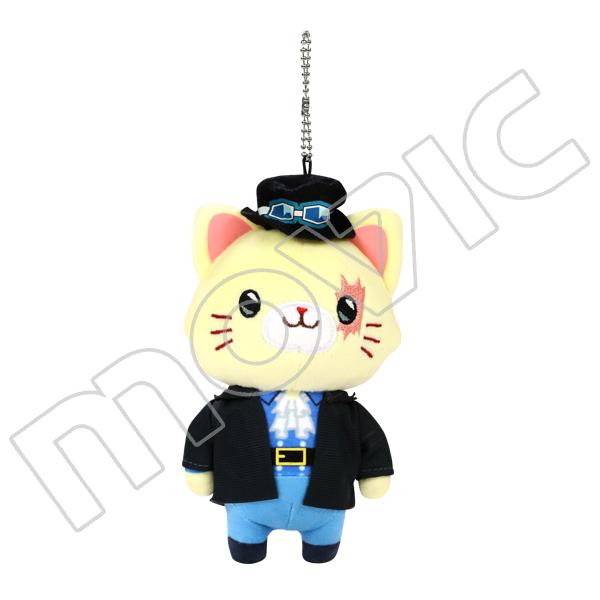 [original] Stuffed One Piece Cotton Pendant With Cat Patch Mask Plush Doll 14cm Luffy Sanji Law Ace Doflamingo Nami Bag Ring Toy