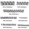 60pcs/set Silver M3-M12 304 Wire Thread Insert Repair Kit Set Stainless Steel Spiral For Hardware Repair Tools Easy Install