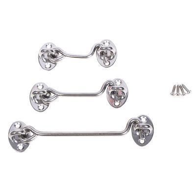 1Set Barn Door Latch Cabin Hook Eye Latch Easy Lock for Barn Door Gate Window
