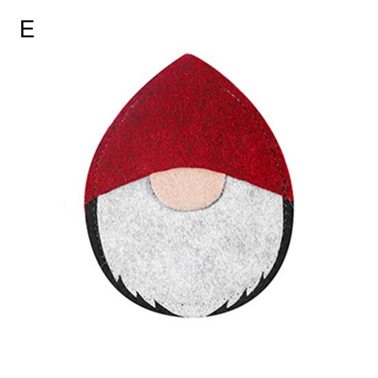 Xmas Tableware Bag Useful Delicate Lightweight Xmas Tableware Bag Cartoon Faceless Doll-Shaped Cutlery Cover Bag Christmas Tableware Holder