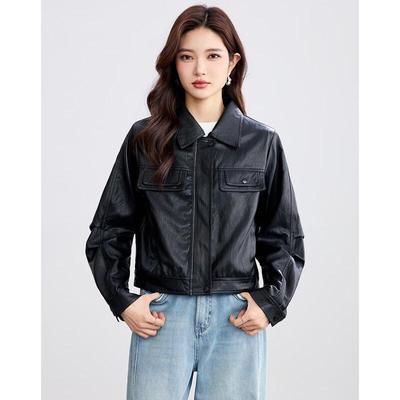 TERRE BLEUE Damen Kurzjacke aus PU-Leder