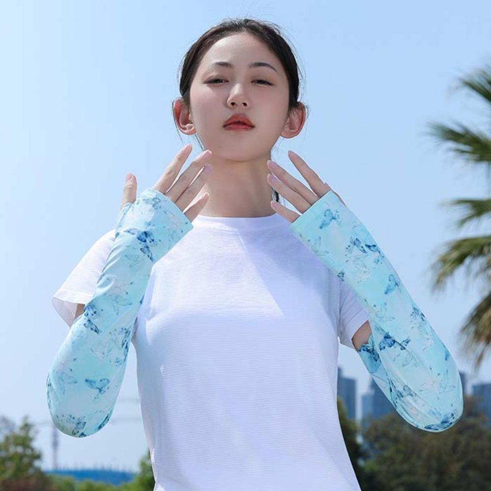 3pcs UPF50+ Ice Silk Sunscreen Sleeves Breathable Women Sunscreen Veil  Neck Wrap Cover