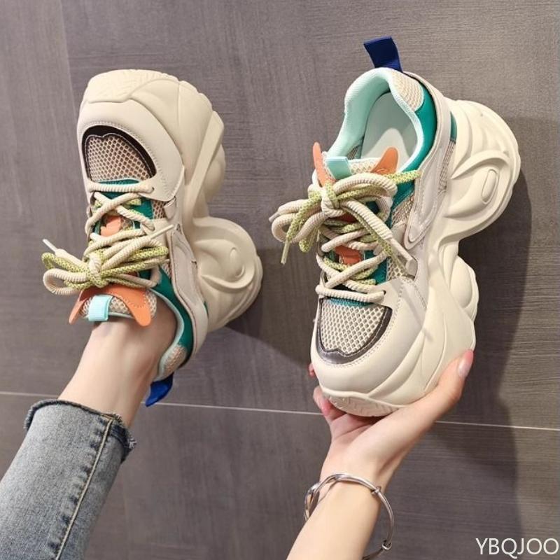 

Spring Autumn Fashion New Casual Sports Women s Shoes Soft and Comfortable Thick Soled Height Increasing Designer Women s Shoes 35 хакі