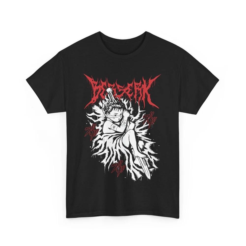Anime Berserk Guts Kid Black T Shirt S