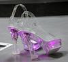 Fashion Designer Sandals Sandalias Women 2025 Summer New Flowers Transparent High Heels 14.5cm Platform Thick Heel Ladies Banquet Shoes