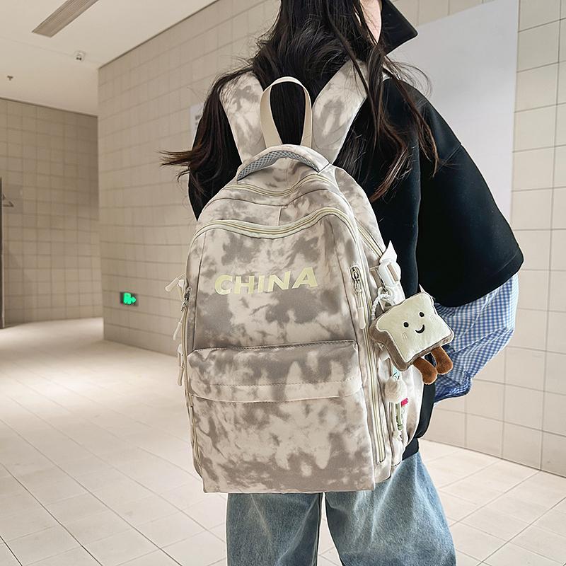 Student Class Computer Bag Women Large Capacity Travel Backpack Men Letter Backpack
