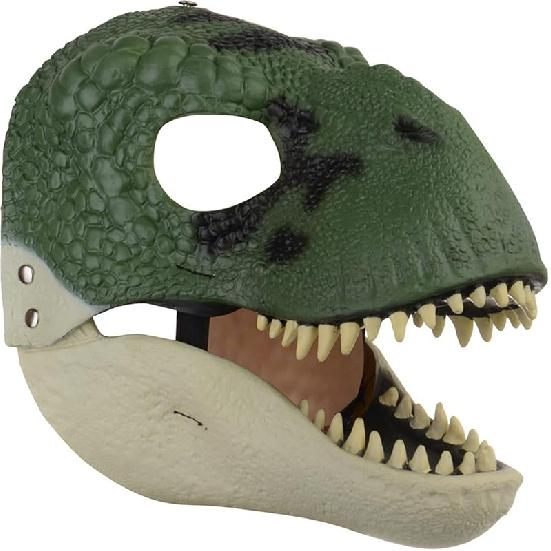 Dino Mask with Moving Jaw, Eye-catching Latex Dinosaur Dress Up Mask, Halloween Dinosaur Party Masquerade Mask