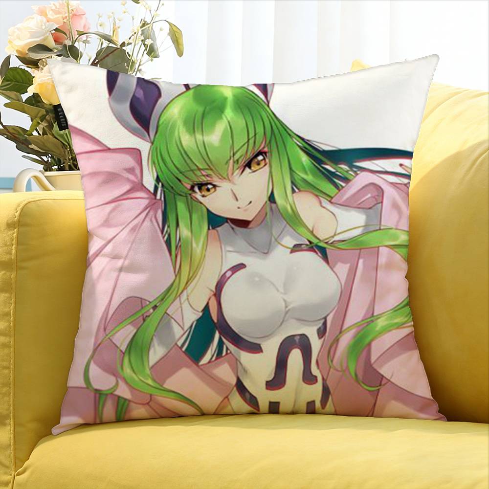 Anime C-Code Geass-S World Various Sizes Square Pillow Case For Car Home Bedchamber Decor