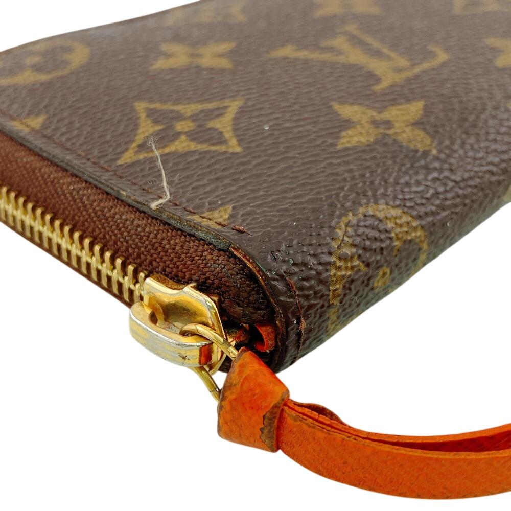 LOUIS VUITTON M61536 Zip Around Monogram leather Portefeuille Clemence Purse Brown leather Used
