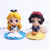 Kawaii Disney Princess Alice Sofia Snow White Cake Topper Decoration Collectible Ornament Model Doll For Girls Birthday Gift Toy