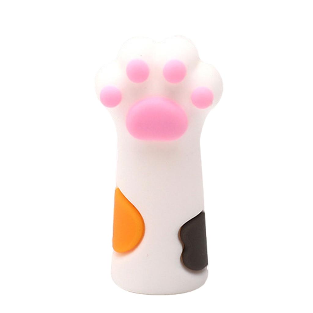 6PCS Cartoon Cats Claw Pencil Topper Silicone Pencil Caps Chewing-proof Silicone Pencil Tip Protector for Kid Student