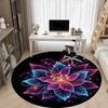 1pc Neon Lotus Chair Carpet for Office Non-Slip Mat for Office - Decorative Floor Mat  yy251030257