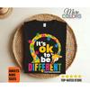 Its Ok To Be Different Autism Awareness Giraffe T Shirt Puzzle Print Support For Kids Adults Family Vintage Washed Versatile