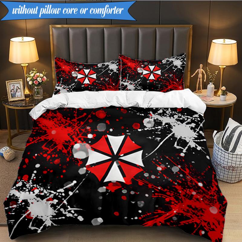 Umbrella Symbol 3pcs K-pop Music Group Bedding set,Ideal for Bedroom, Dormitory,Including Duvet Cover And 2pcs Pillowcases,Fan Gifts