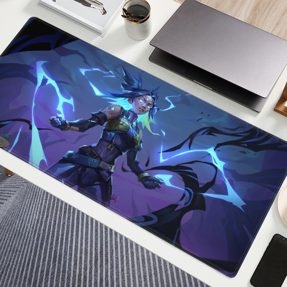 Tapete de Rato Neon Valorant Gaming XL Novo Mousepad HD XXL MousePads Borracha Natural Antiderrapante Tapete de Mesa para Mouse de Computador de Escritório