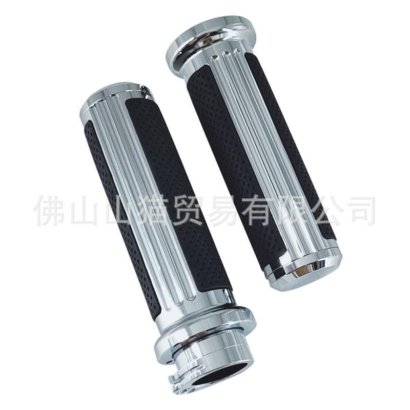 Universal Aluminum Throttle Grip Cover Harley-Davidson Softail Fat Boy Street Bob Road King Glide Custom Handlebar