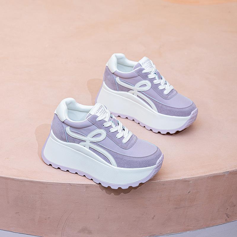 

2025 new spring and summer dad shoes casual shoes heightened fashion platform Forrest Gump shoes fashion casual shoes platform women 34 фиолетовый