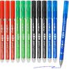 Temiary 12Pcs Erasable Gel Pens, Fine Point 0.7mm Gel Pen Make Mistakes Disappear, Assorted Color Inks for Completing Sudoku and Crossword Puzzles