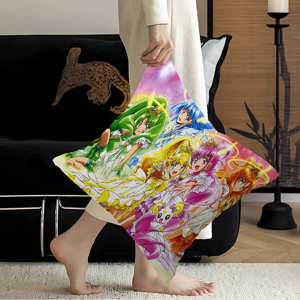 Smile Precure Anime Cushion Cover Polyester Sofa Cushions Decorative Throw Pillows Home Decoration Pillowcover