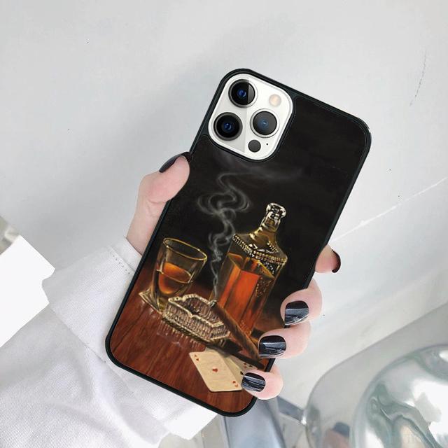 

Чехол для телефона Сигара Виски Ледяной Напиток Для iPhone 17 Air 15 Pro MAX 16 Plus 14 12 11 13 coque iPhone 12or12pro