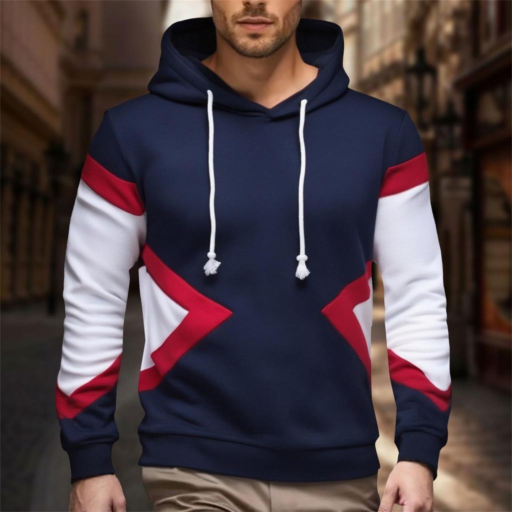 Herren Hoodie Klassischer warmer Pullover mit Kapuze Lässige Kapuzenjacke Hoodie Sweatshirt Kordelzug-Hoodie Sportshirt