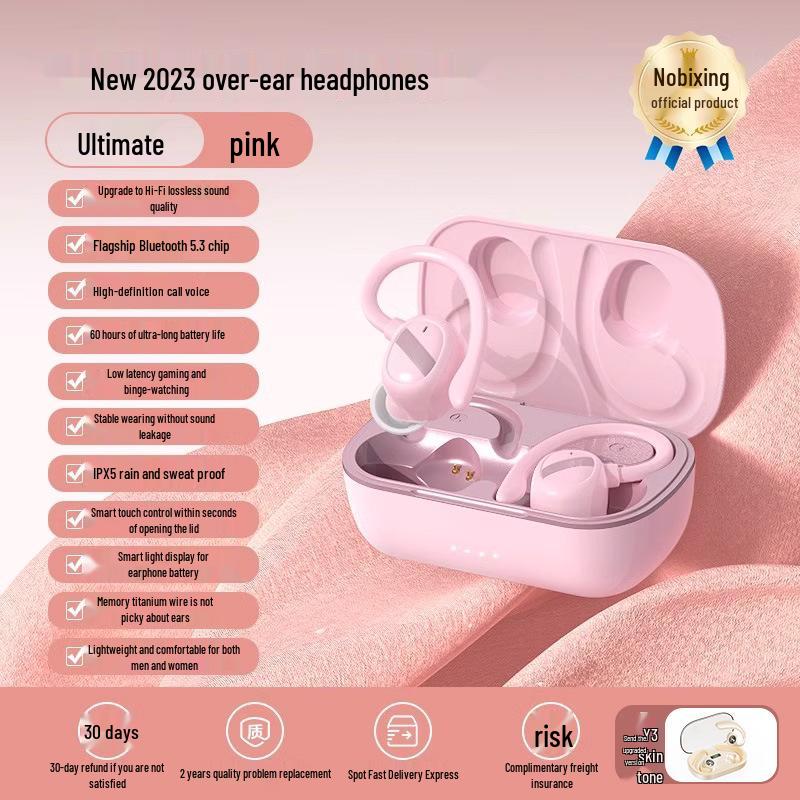 2025 Sport Wireless Headphones: Over-Ear Bluetooth for Running; Secure Fit, Comfortable Long Wear for Men and Women