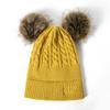 New Kid Hat Children Double Pompom Winter Hat  Cute Knitted Hat For Girls Boys Casual Girls Hat Baby Beanie Cap