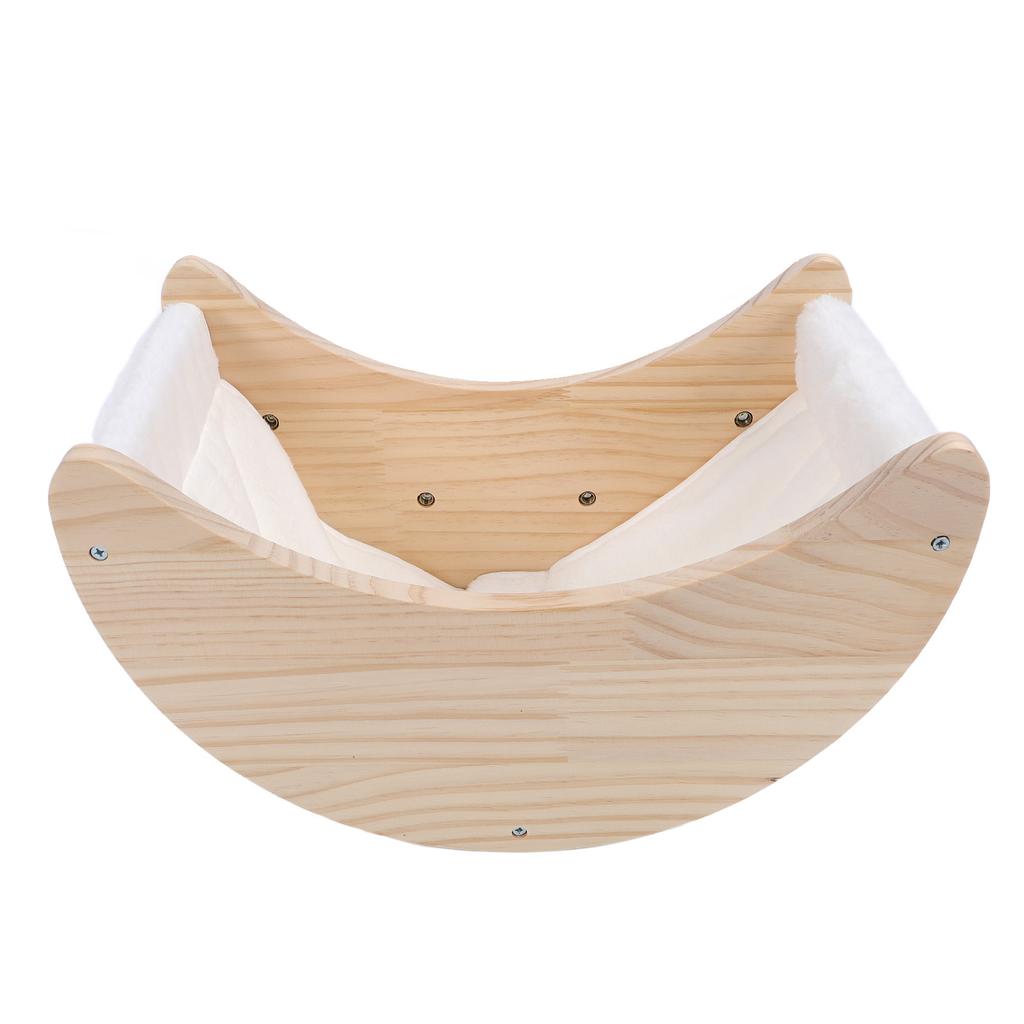 Cat Window Bed with Strong Suction Cup Pine Wood Safe Comfortable Easy to Install Window Mounted Cat Perch