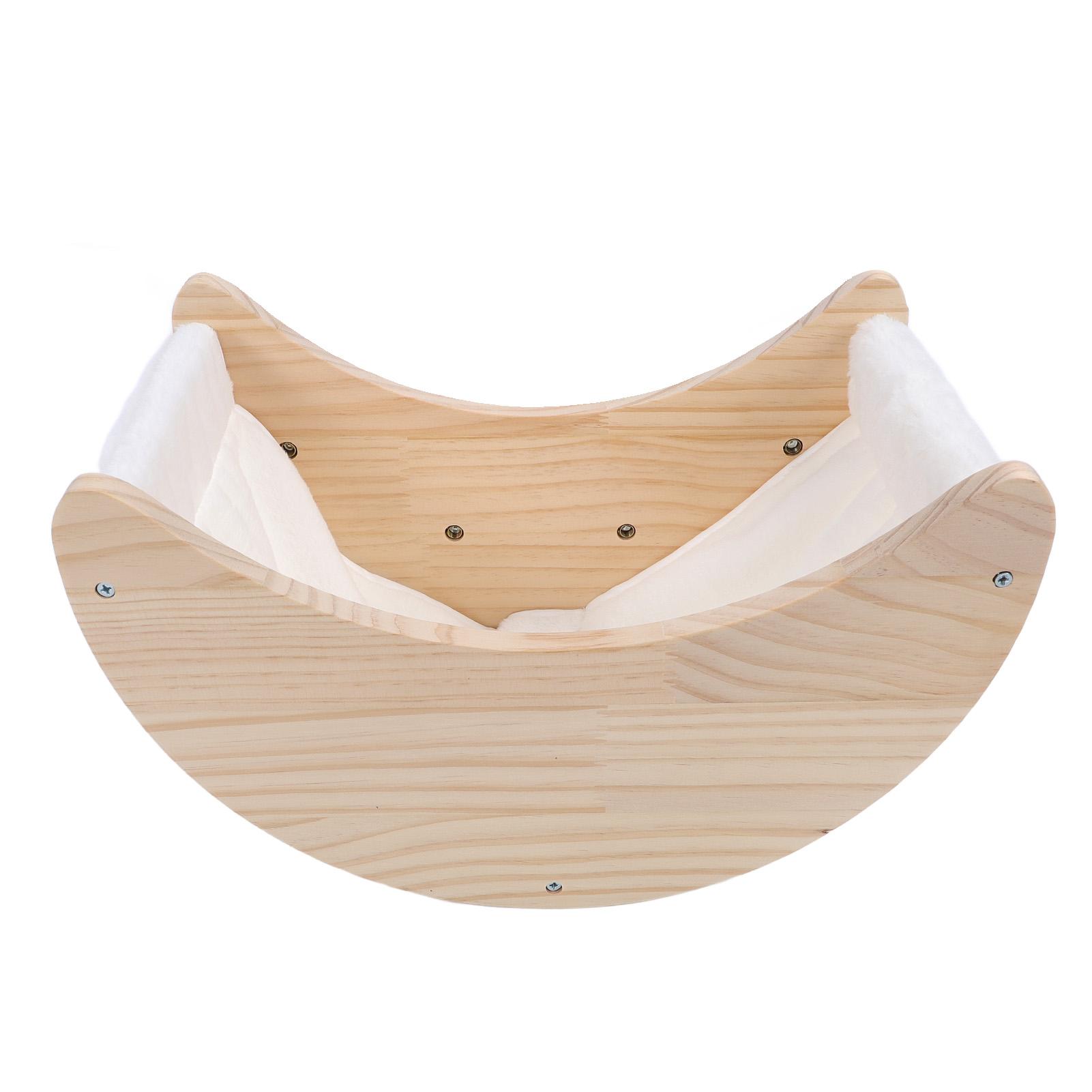 

Cat Window Bed with Strong Suction Cup Pine Wood Safe Comfortable Easy to Install Window Mounted Cat Perch