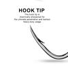 100pcs High Carbon Steel Barbed Live Bait Fishing Hooks 1-6# Single Hook with Hole