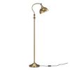 Vintage Curve Brass Antique Finish Retro Floor Lamp Standing Adjustable, Moveable Dome Shade and Neck To Focus Light, Reading Task Lamp Pack of 1