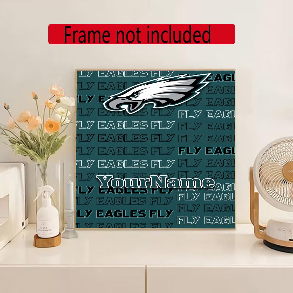 Philadelphia Eagles Personalized Name Diamond Paintings Mosaic Wall Round Diamond Art Painting Kits Embroidery Crystal Accessories Frameless