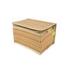 Isolierte Picknick-Bento-Tasche im Weidenkorb-Stil mit Aluminiumfolie