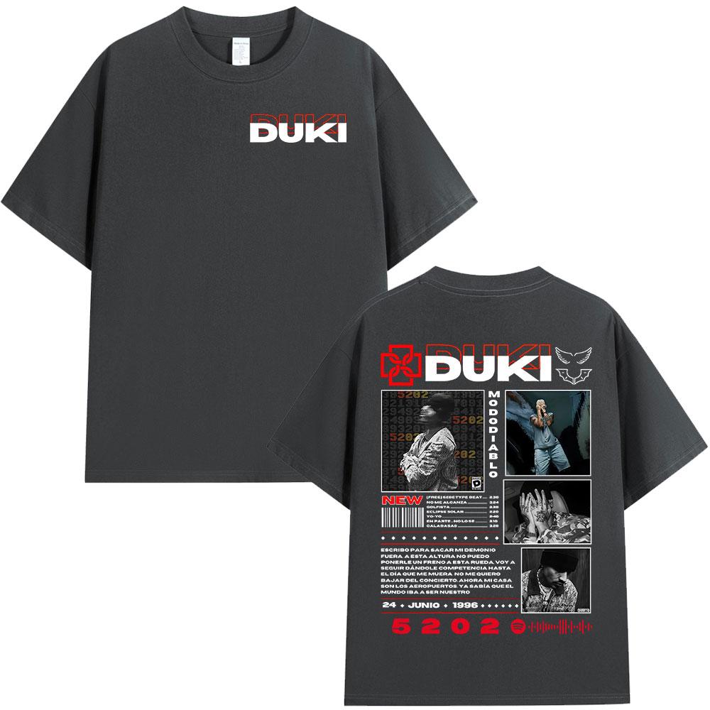2025-26 Hot-selling Rapper Duki Duki 5202 MIXTAPE Album Men and Women T-shirt, Hip-hop Fashion T-shirt Pure Cotton Streetwear.