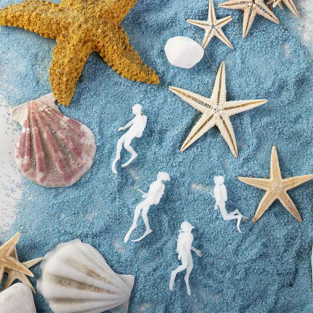 3D Diver Action Figures Model Unpainted Diver Figurine Toys Micro Landscape Diver Model  Home
