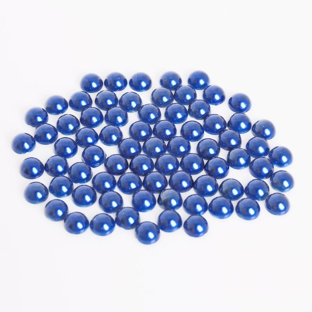 DIY Pearl Hair Bow Accessories: Half-Sided ABS Imitation Pearls & Flat-Bottom Colored Beads