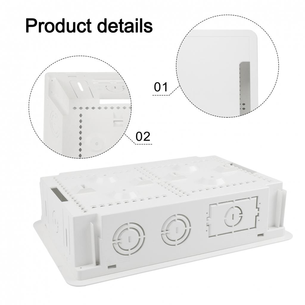 Recessed TV Outlet Box with Cable Management for Home Entertainment Systems