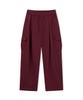CAMEL WORK One-Pleat Wide Cargo Sweatpants (Burgundy)