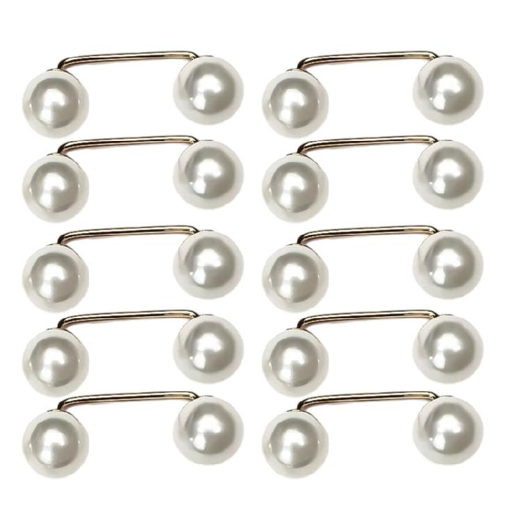 10lots Multifunctional Pearls Waist Pin Stylish Waist Adjusters Elegant Brooches for Social Event