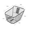 Rear Bicycle Storage Basket Metal without Lid Strengthened Frame Black Sturdy Universal Accessory