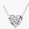 Collana Cuore in Argento Sterling 925 di Lusso Gioielleria Raffinata Collana con Ciondolo Cuore di Zaffiro Bianco da 4 ct per Donne Regalo di Anniversario