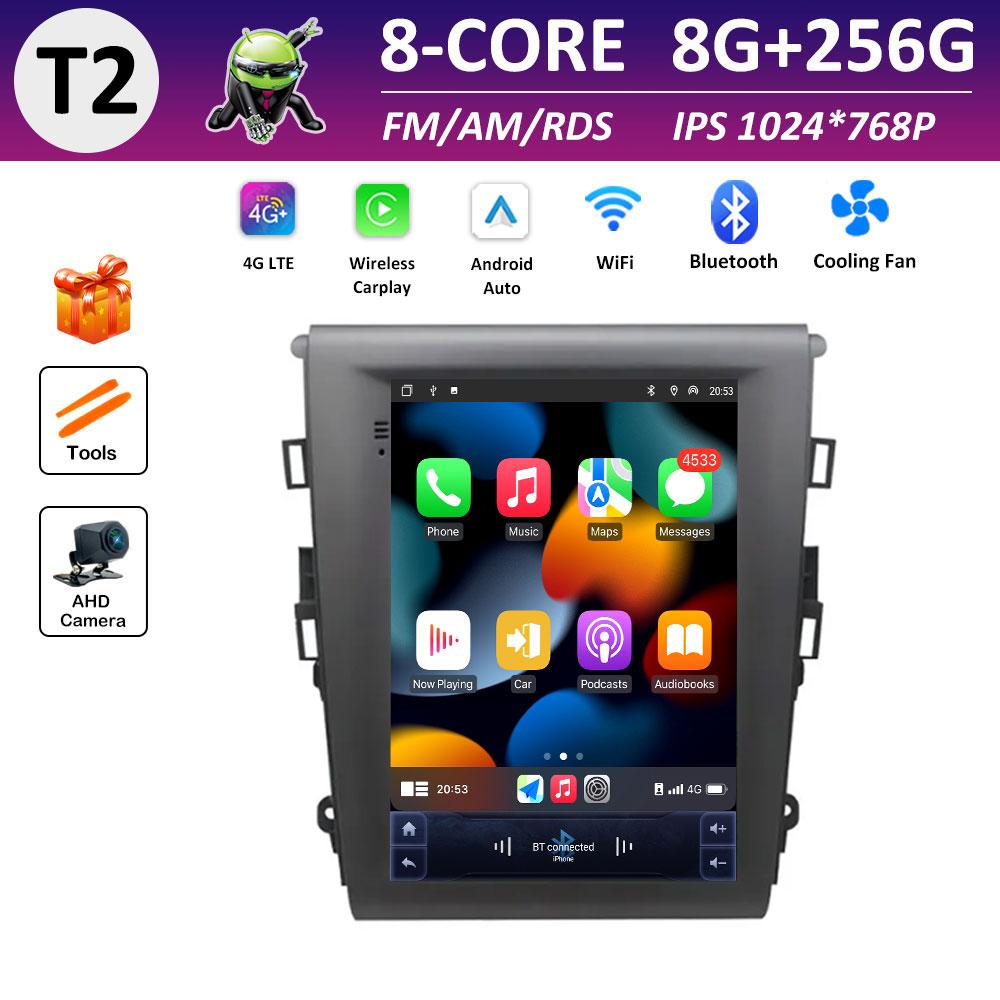 For Ford Mondeo Fusion MK5 2013 2014 2015 2016 - 2018 IPS Touch Screen Android Smart System DSP Stereo Car Multimedia Player 4G