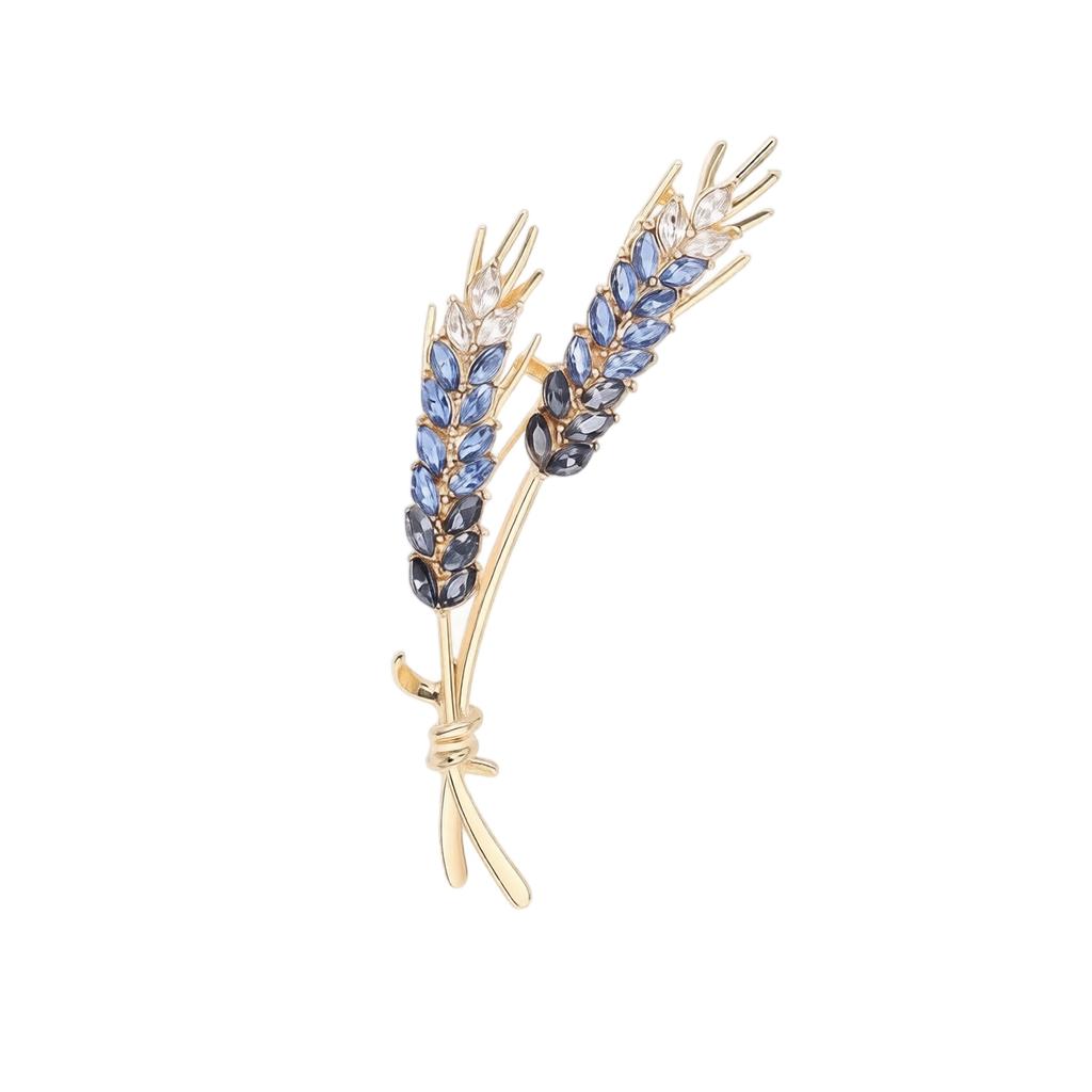 Elegant Wheat Spike Brooch Pin for Women Suit Lapel Decoration Coat Accessory Fine Metal Alloy Craftsmanship