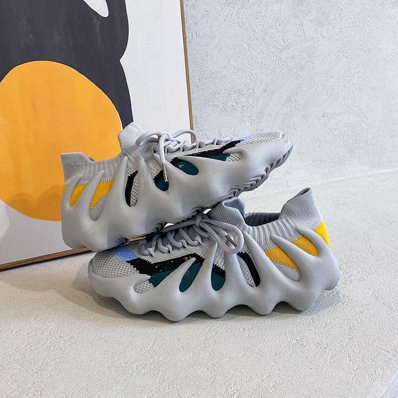 Women's Shoes Spring New Fly-woven Breathable Soft-soled Sports Casual Socks Shoes Octopus