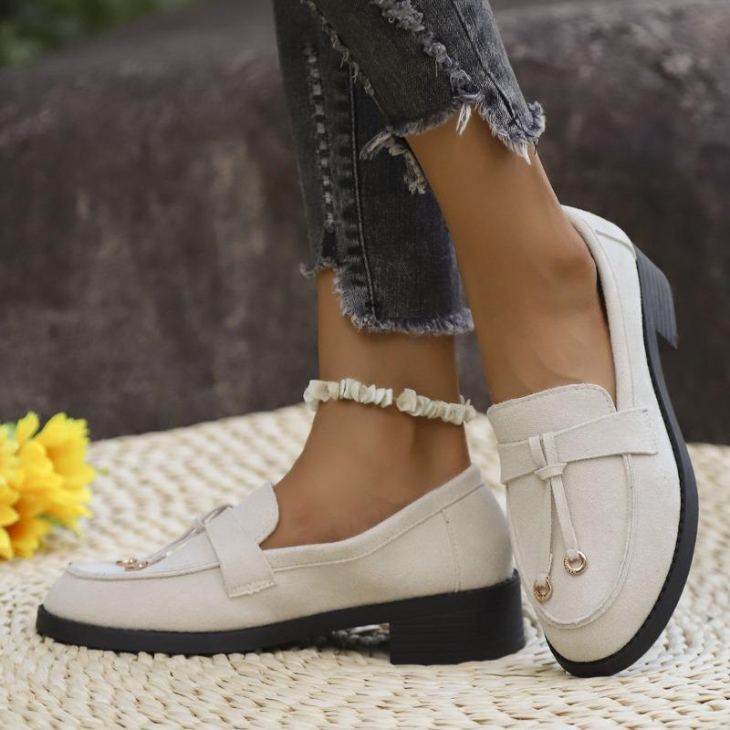 Women's Wide Width Canvas Flats, Platform Slip-On Sneakers, European Low Top Shoes for Women